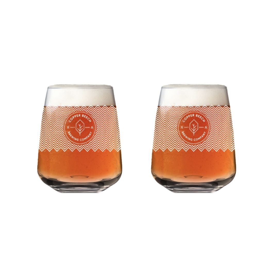 Copper Beech Branded Glassware