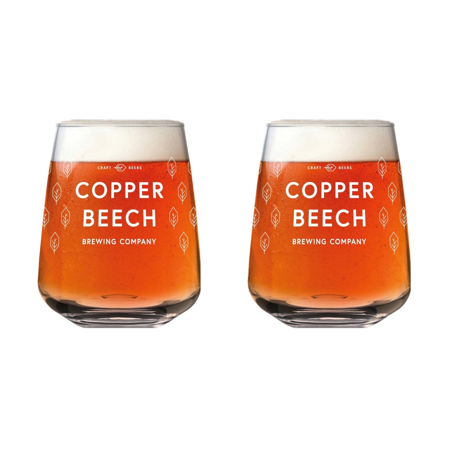 Copper Beech Branded Glassware