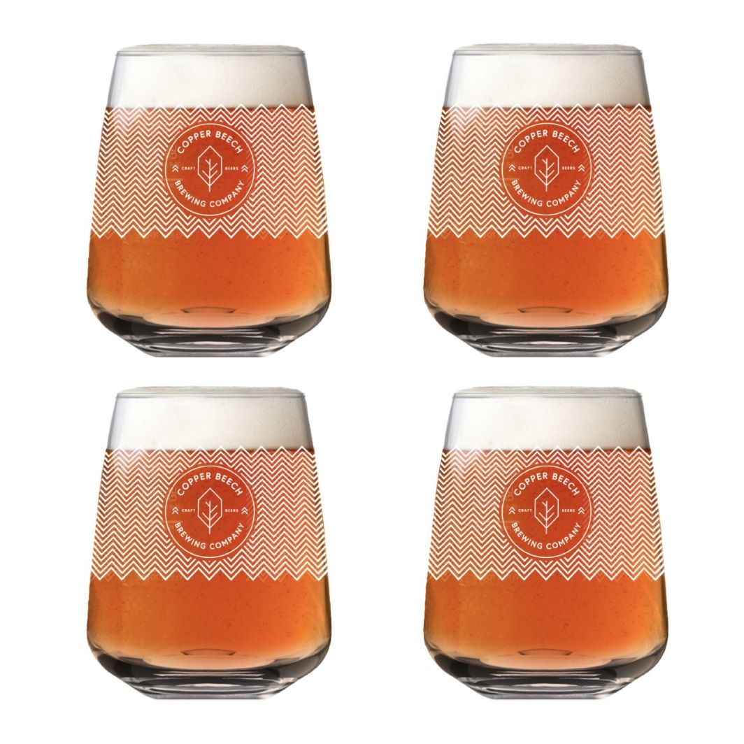 Copper Beech Branded Glassware