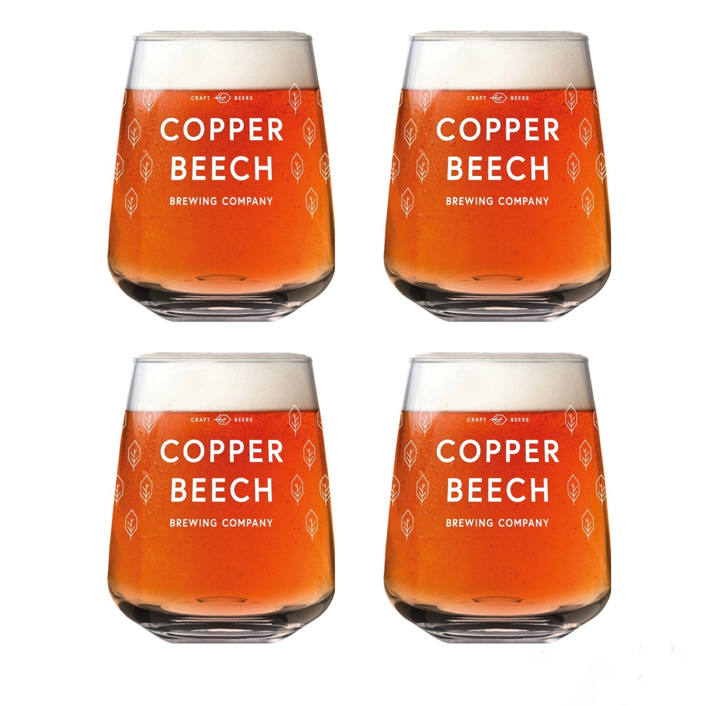 Copper Beech Branded Glassware