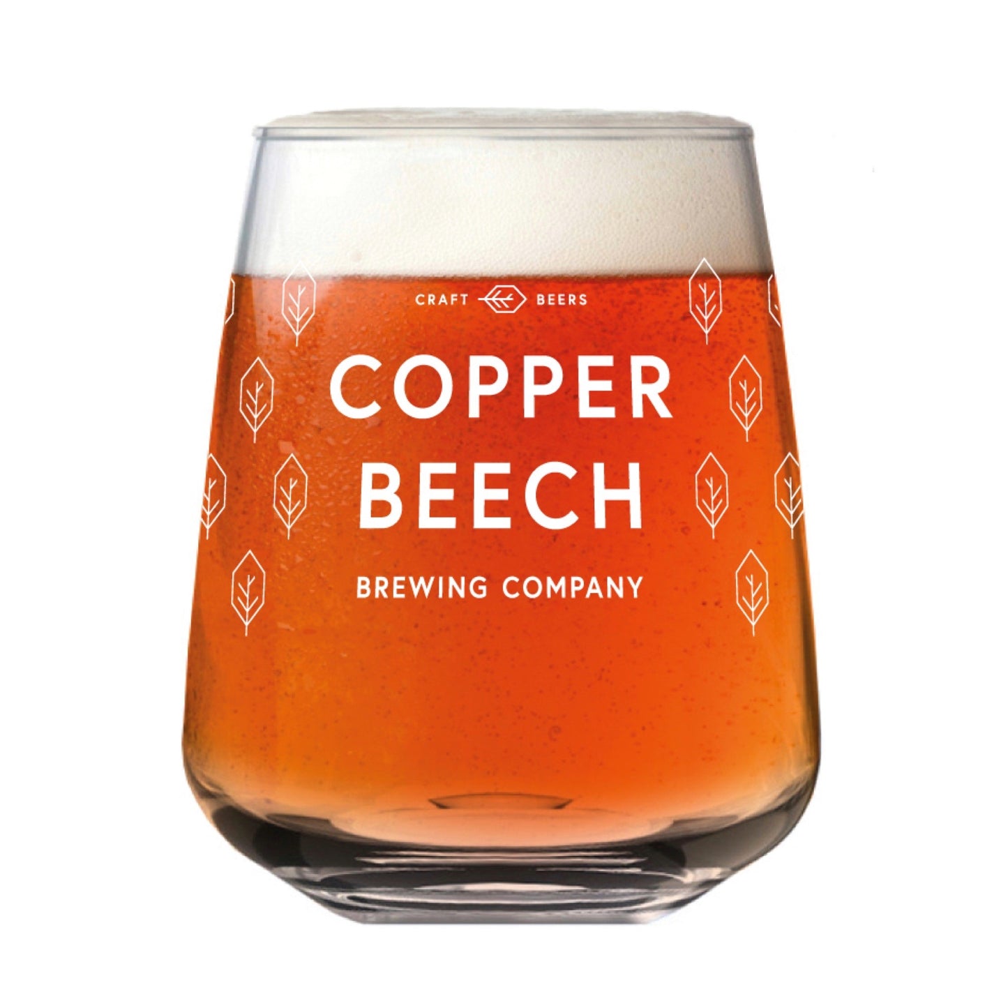 Copper Beech Branded Glassware