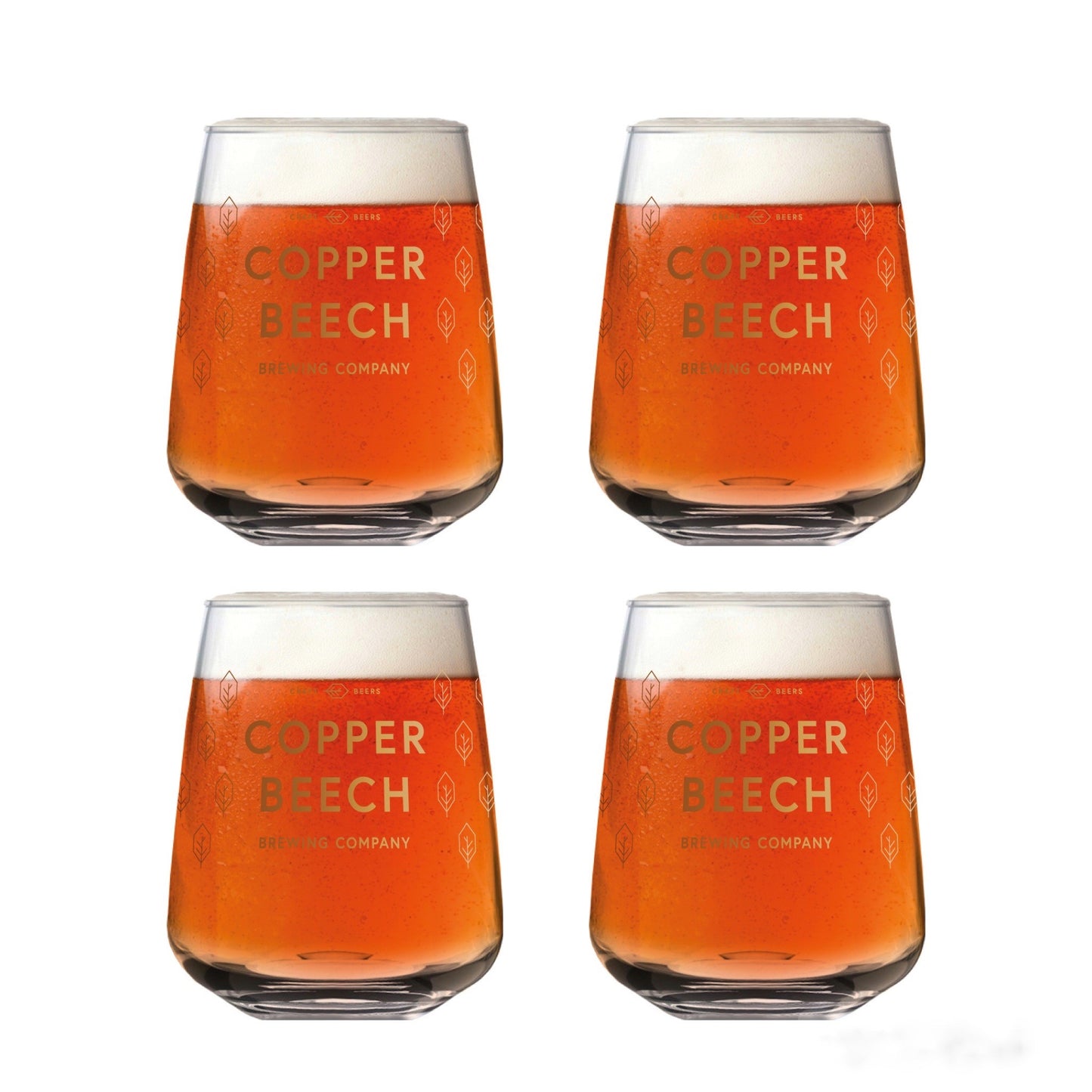 Copper Beech Branded Glassware